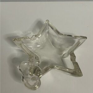 Clear Glass Star Shaped Decorative Bowl - Home Art